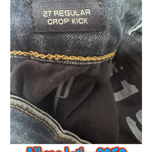 GAP Crop Kick Bootcut Jeans Women's Size 27R Stretch Blue Denim - Picture 4 of 9